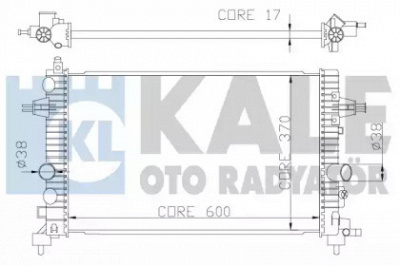 KALE OTO RADYATOR 371200 -  Радиатор, охлаждение двигателя